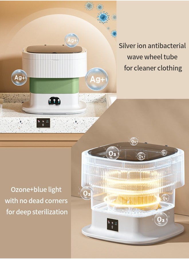 APEX 10L Folding Automatic Water Refill Shoes Washing Machine Portable Turbine Washer  - Image 4