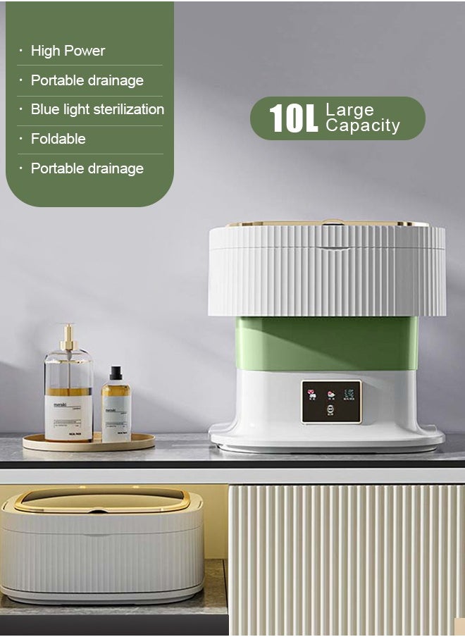 APEX 10L Folding Automatic Water Refill Shoes Washing Machine Portable Turbine Washer  - Image 2