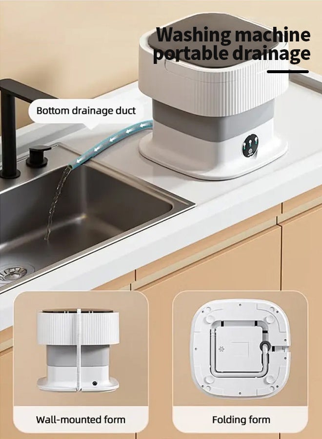 APEX 10L Folding Automatic Washing Machine Portable Turbine Washer - Image 3