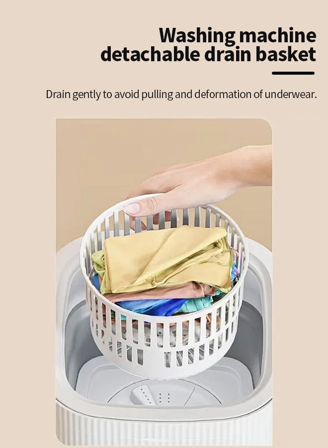 APEX Mini Folding Washing Machine, 10L Portable Washing Machine with Drain Basket, for Apartment, Travel, Underwear, Personal, Kids - Image 3