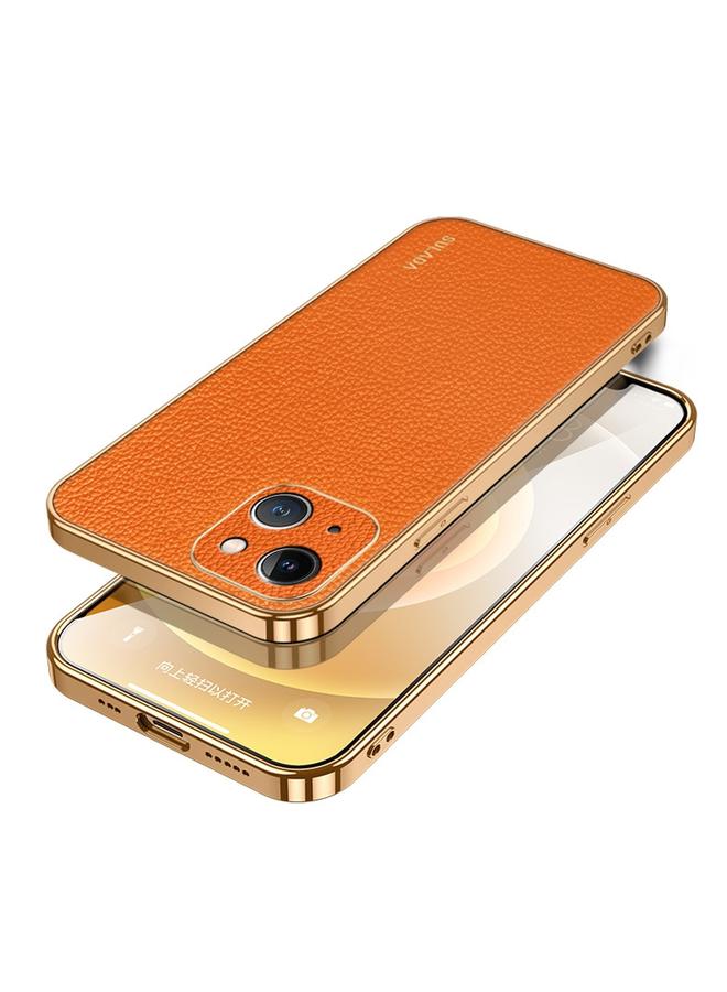 Case For iPhone 15 Plus TPU + Litchi Texture Leather Phone Case