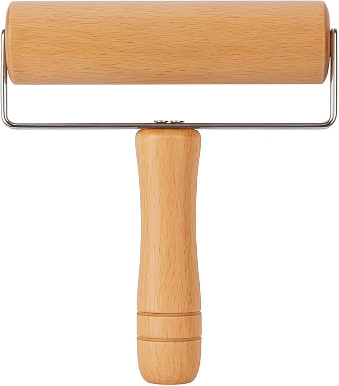 Fitto 10cm Wooden Rolling Pin - Premium Quality Baking Tool for Pastry, Dough, and Pizza - Durable, Easy to Clean, Perfect for Kids and Adults, Non-Stick Surface, Kitchen Essential - Image 1