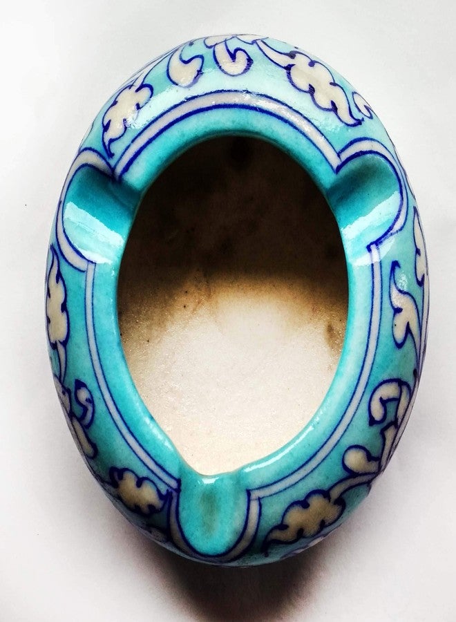 Shiv Kripa Blue Pottery منفضة سجائر من الخزف الصيني شيف كريبا (أزرق) - Image 2