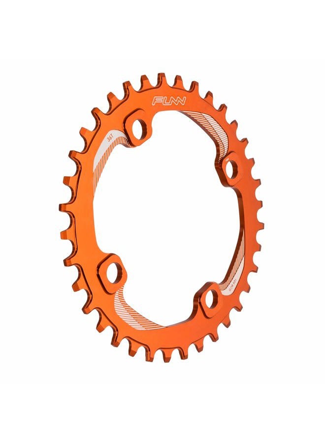 Funn Solo Narrow Wide Chainring for 9 10 11 12 Speed Chain, Fits 104mm BCD Interface Crankset, Single Speed Bike Chain Ring for MTB, BMX Bike, Gravel Bike and Road Bike (36T, Red) - Image 1
