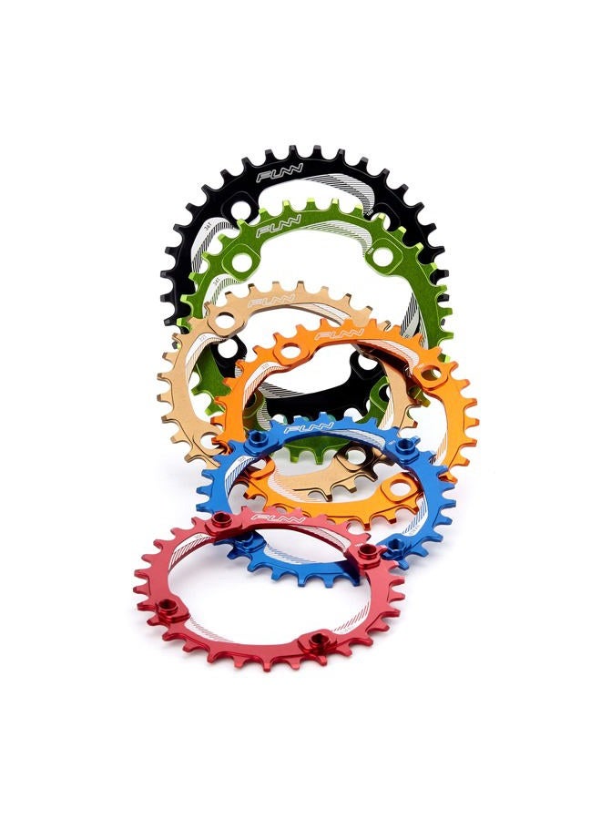 Funn Solo Narrow Wide Chainring for 9 10 11 12 Speed Chain, Fits 104mm BCD Interface Crankset, Single Speed Bike Chain Ring for MTB, BMX Bike, Gravel Bike and Road Bike (36T, Red) - Image 3