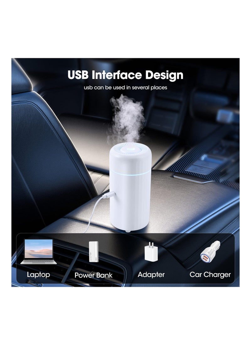 Living Essential Oil Car Diffusers, Car Air Fresheners Car Diffuser with Night Light 100ml Essential Oil Car Freshener with Auto Off Super Quiet Air Humidifier for Office Home Car(White) - Image 3