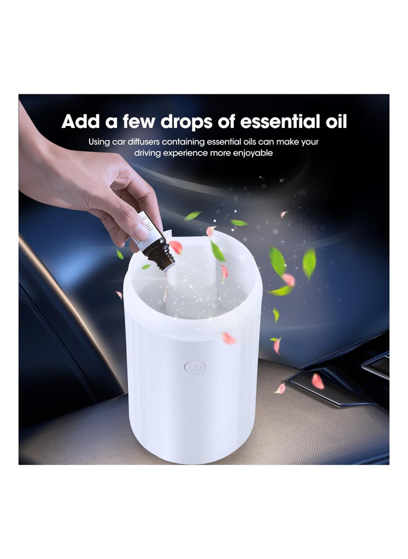 Living Essential Oil Car Diffusers, Car Air Fresheners Car Diffuser with Night Light 100ml Essential Oil Car Freshener with Auto Off Super Quiet Air Humidifier for Office Home Car(White) - Image 4