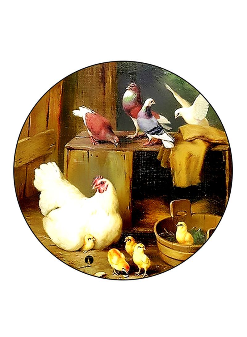 RKN Chickens Printed Mouse Pad  Multicolour
