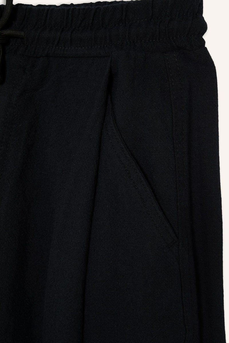 DeFacto Black Man Wide Cut Black Trousers Casual - Image 5