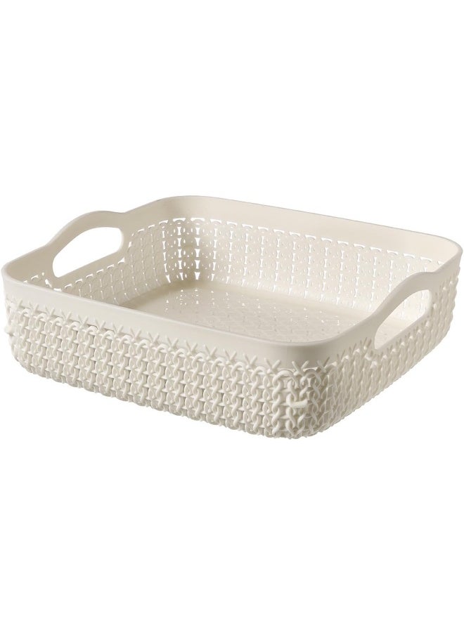 Curver Knit Mini Basket Square 2.8L Off White Color  - Image 1
