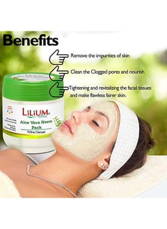 LILIUM Aloe Vera Neem Pack 500Ml Promotes Hydration Radiance & Healthy Skin Clarifying & Detoxifying Antiinflammatory All Skin Types  - Image 4