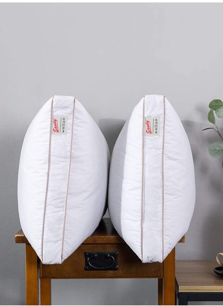 Sandy SANDY Premium Microfiber Sleeping Bed Pillow 2 Piece, Unique Double-Piping Design, Super Soft Hotel Quality Down Alternative Filling 1200 gm, Queen Size 50 X 75 cm  - Image 5