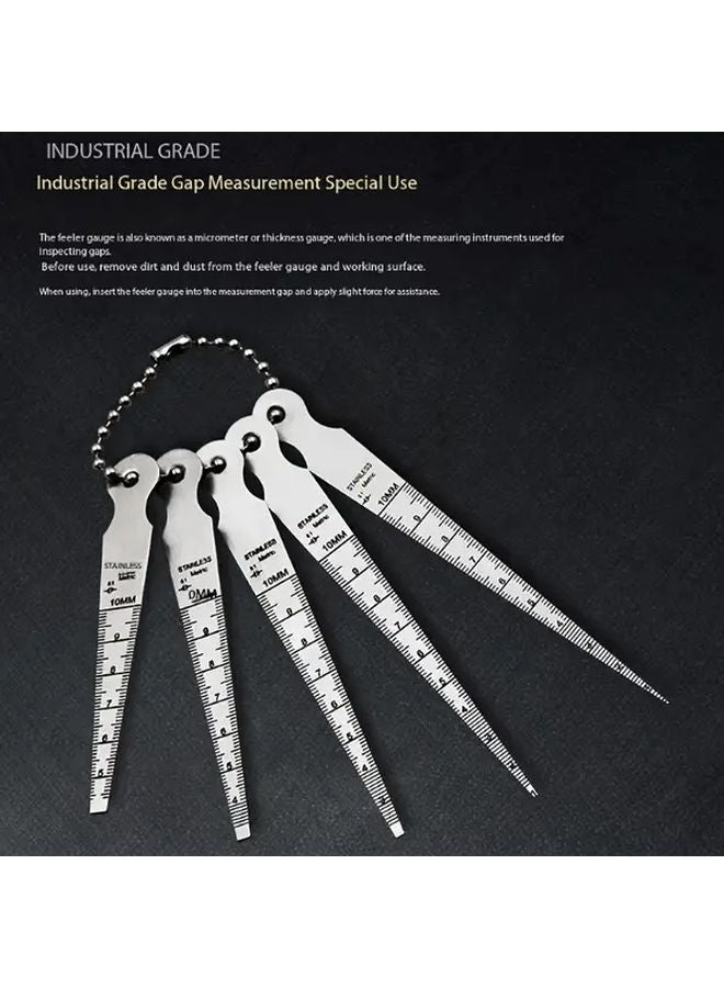 2pcs 1 10mm Stainless Steel Conical Feeler Gauge High Precision Triangular Wedge Tool - Image 4