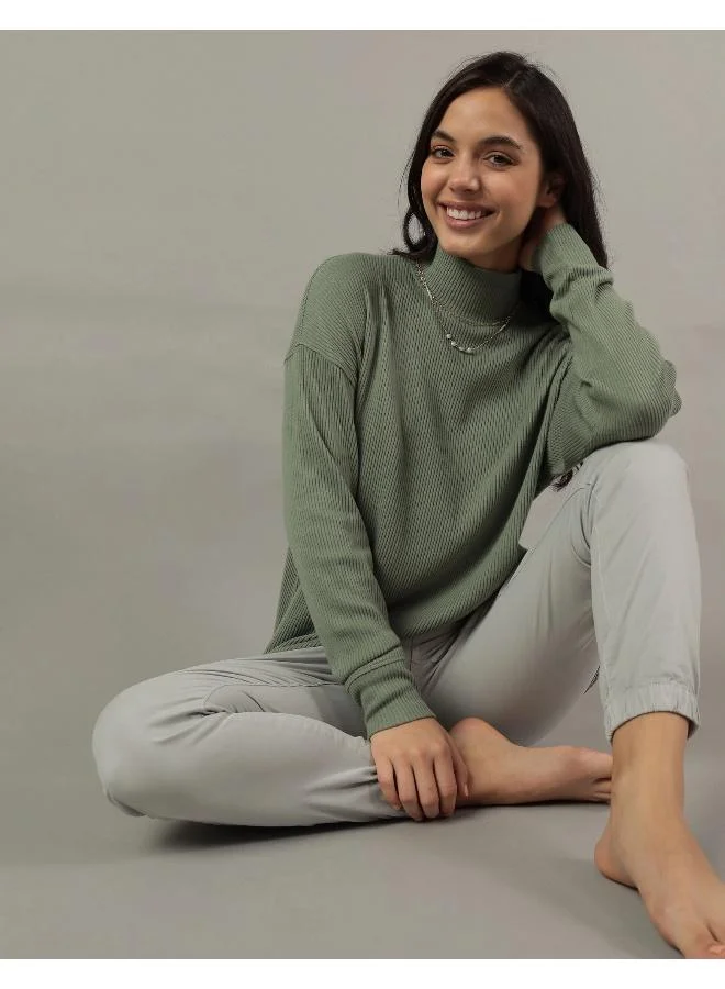 American Eagle Mock Neck Top