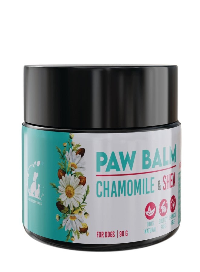 PET ESSENTIALS Chamomile & Shea Paw Balm | Paw Moisturizer for Dogs | Soothes Dry & Cracked Paws | 100% Natural & Ayurvedic | Chemical-Free & Cruelty-Free | Shea Butter & Vitamin E (90 Gm) - Image 1