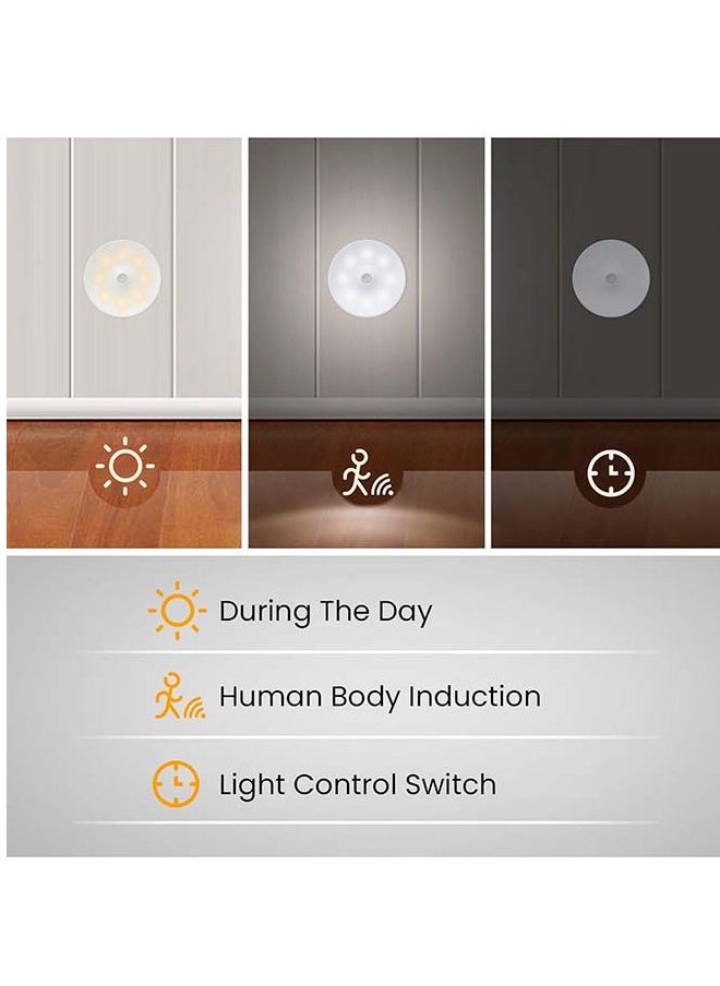 SKY-TOUCH 1Pc Led Night Light : Motion Sensor Light Intelligent Body Induction Lamp USB Rechargeable Wireless Cabinet Light 2 Color Mode for Stair Bedroom LivingRoom Bathroom Kitchen Garage Wardrobe  - Image 3