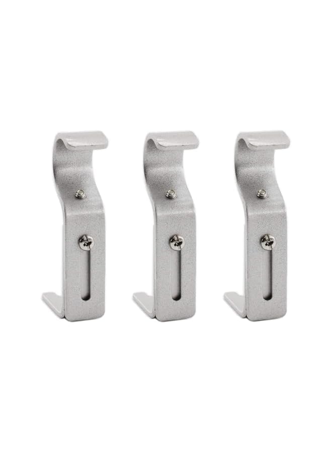 erorex 3 Pack Curtain Rod Brackets, General Adjustable Heavy Duty Drapery Rod Holders, Hardware Window Curtain Rod Support Hanger for 1 Inch Rod with Installation Screws, Durable and Anti-rust (Silver)  - Image 5