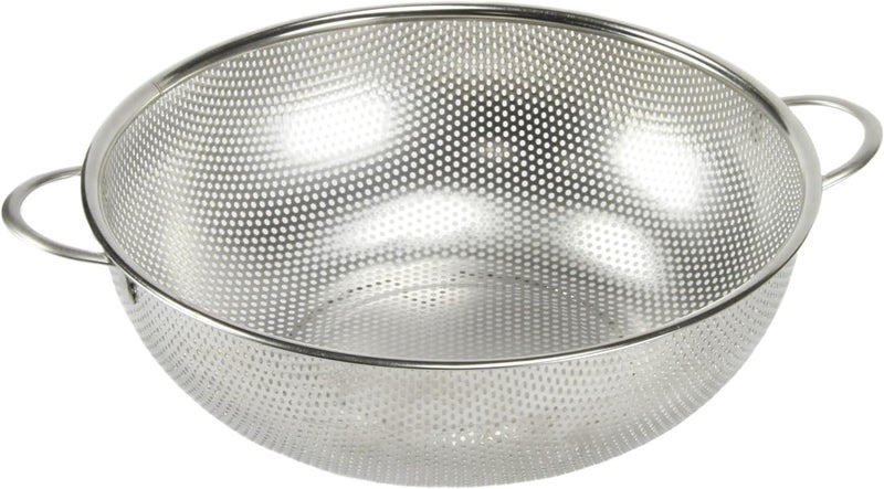Vensikal Stainless Steel Colander Strainer and Drainer with Handles for Rice Fruits Vegetables and Noodles Suitable for Storing and Straining Food in Kitchen Bowls1 pc SilverColor - Image 1
