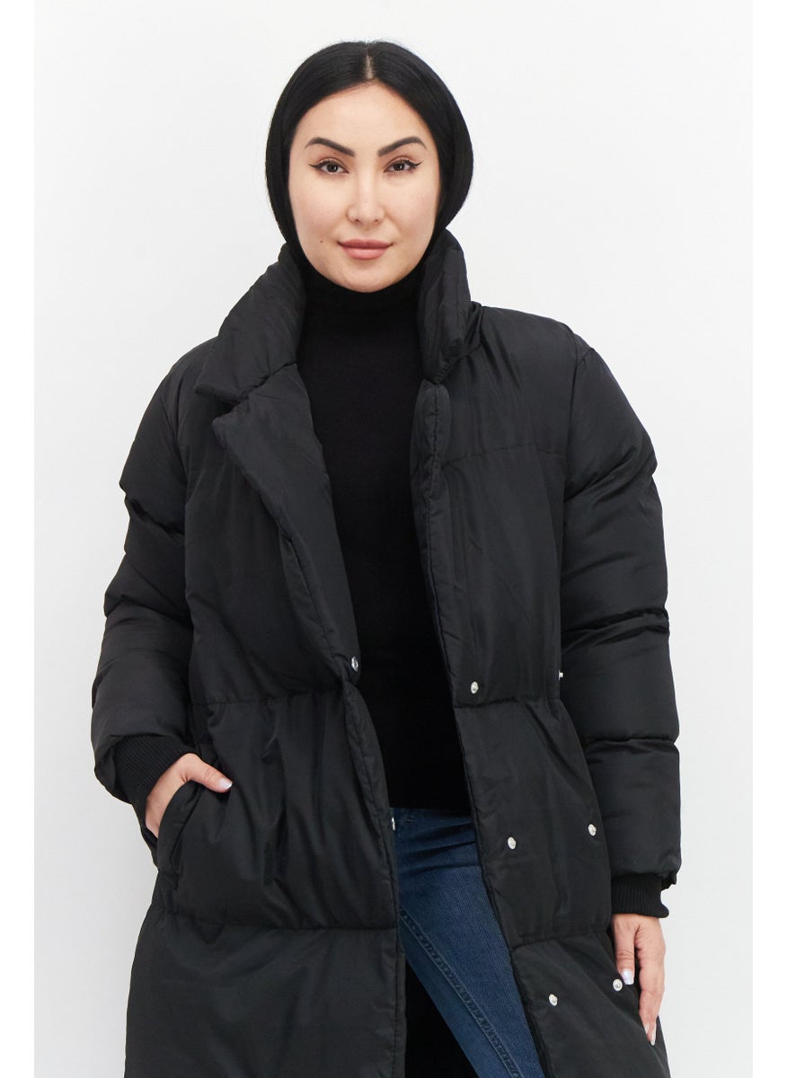 French Connection - Women Quilted Parka Jacket, Black - Image 1