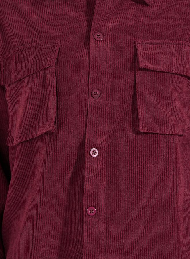 Styli Oversized Longline Corduroy Shacket - Image 4