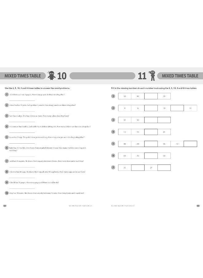 null - Times Tables Ninja for KS1: Photocopiable multiplication worksheets that suppo - Image 1