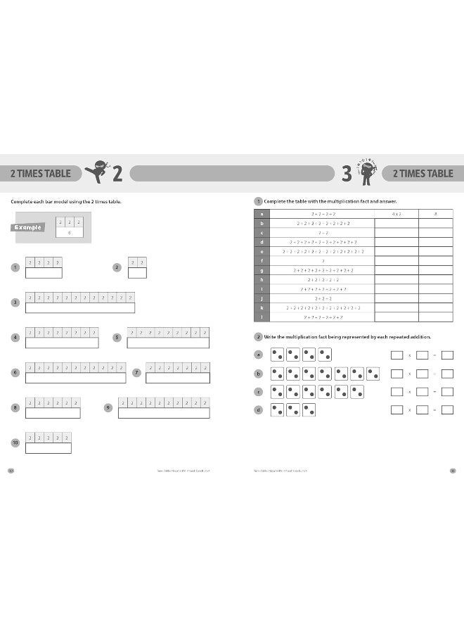 null - Times Tables Ninja for KS1: Photocopiable multiplication worksheets that suppo - Image 1