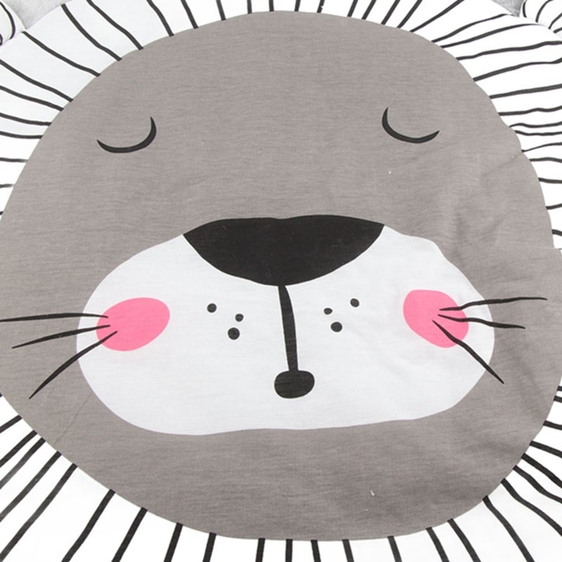 Cotton Baby Play Mat: Soft Non-Toxic Quality Cotton - Durable Reusable Cute Animal Print Toddler Play Cushion for Nursery Living Room Home Decor Playtime Infants Toddlers - Image 4