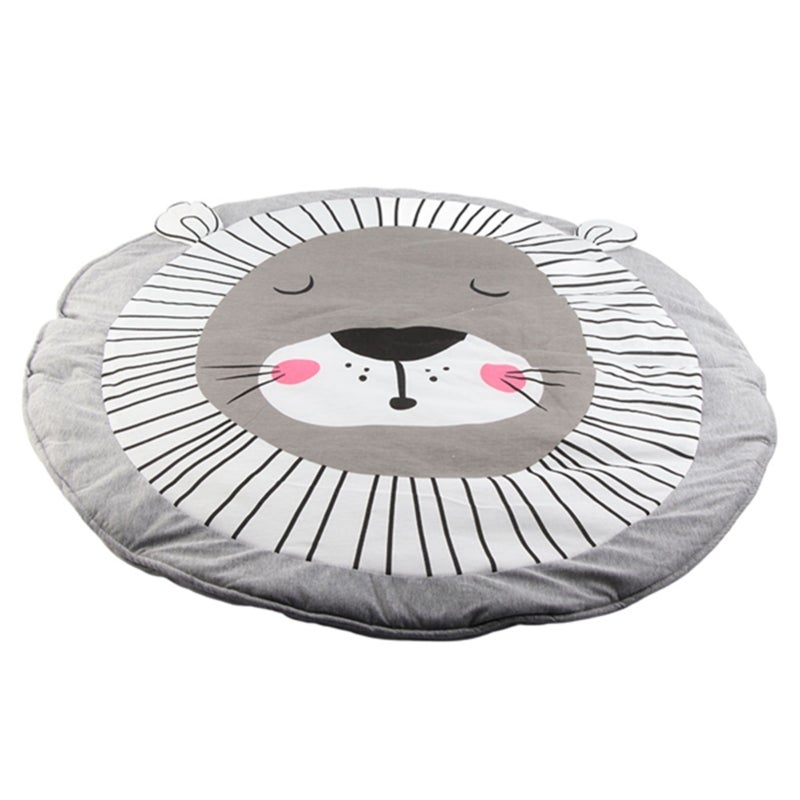 Cotton Baby Play Mat: Soft Non-Toxic Quality Cotton - Durable Reusable Cute Animal Print Toddler Play Cushion for Nursery Living Room Home Decor Playtime Infants Toddlers - Image 1