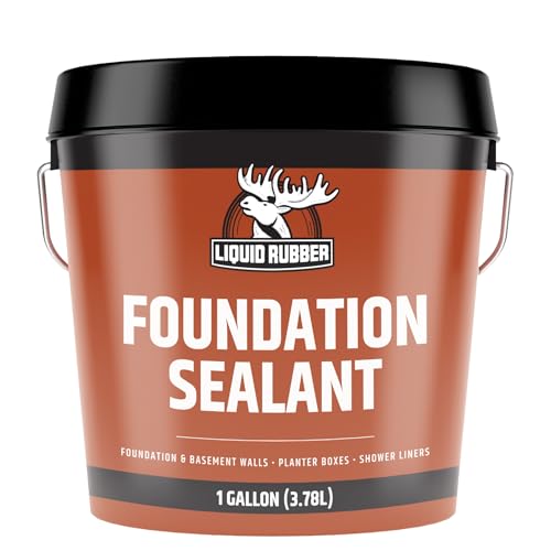 Liquid Rubber Basement and Foundation Repair Sealant - Waterproof Concrete Sealer & Crack Filler - Flexible Coating for Indoor & Outdoor Use - Waterproofing Paint - Black, 1 Gallon - Image 1