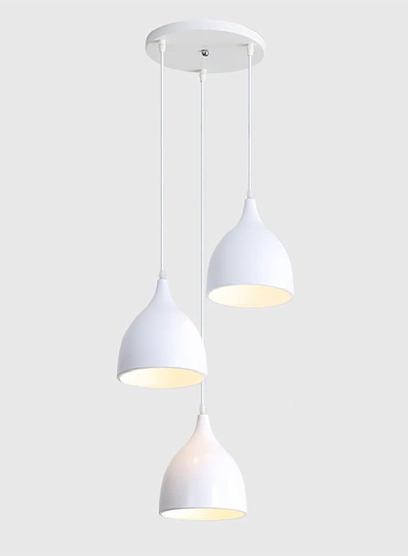 Ceiling Chandeliers Home Decor Tri Lanyard Color White Frame E27 base (Bulb not included )  - Image 1