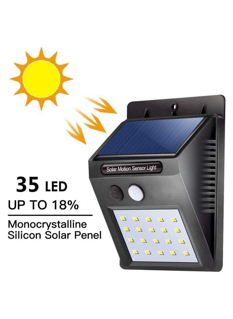 ELTRAZONE 【4 pack】 35 LED Solar Lights Outdoor Waterproof Solar Motion Sensor Light Wireless Lights Outside Wall Lamp for Driveway Patio Garden Path  - Image 2