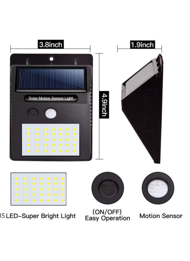 ELTRAZONE 【4 pack】 35 LED Solar Lights Outdoor Waterproof Solar Motion Sensor Light Wireless Lights Outside Wall Lamp for Driveway Patio Garden Path  - Image 3