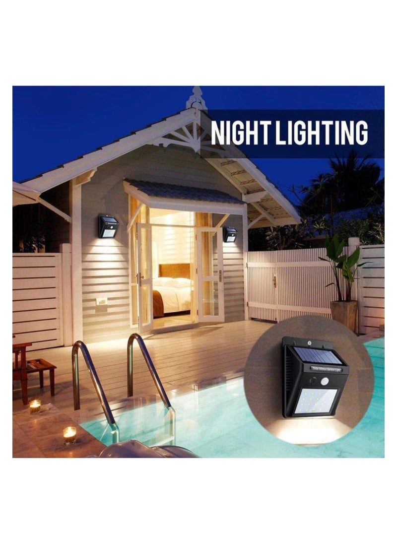 ELTRAZONE 【4 pack】 35 LED Solar Lights Outdoor Waterproof Solar Motion Sensor Light Wireless Lights Outside Wall Lamp for Driveway Patio Garden Path  - Image 5