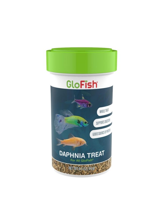 جلو فيش وجبة Daphnia Treat من GloFish، وجبة كاملة ومصدر جيد للبروتين للأسماك، 0.5 أونصة  - Image 1