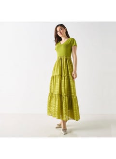 2Xtremz 2Xtremz Textured Dress with Short Sleeves and Pockets 
