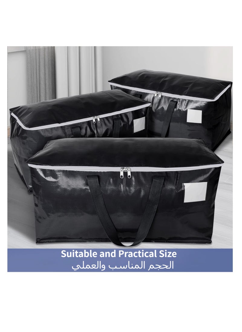 حقائب نقل، صناديق نقل شديدة التحمل بسحابات من الأعلى ومقابض متينة، حقائب تخزين لتوفير المساحة والتعبئة، مستلزمات نقل قابلة للطي، حقائب تخزين (93 لتر، 8 عبوات، أسود) - pzsku/ZF994314F34949A1839A8Z/45/_/1736928307/d90dc81b-7ae6-4b24-aecc-259411282d51