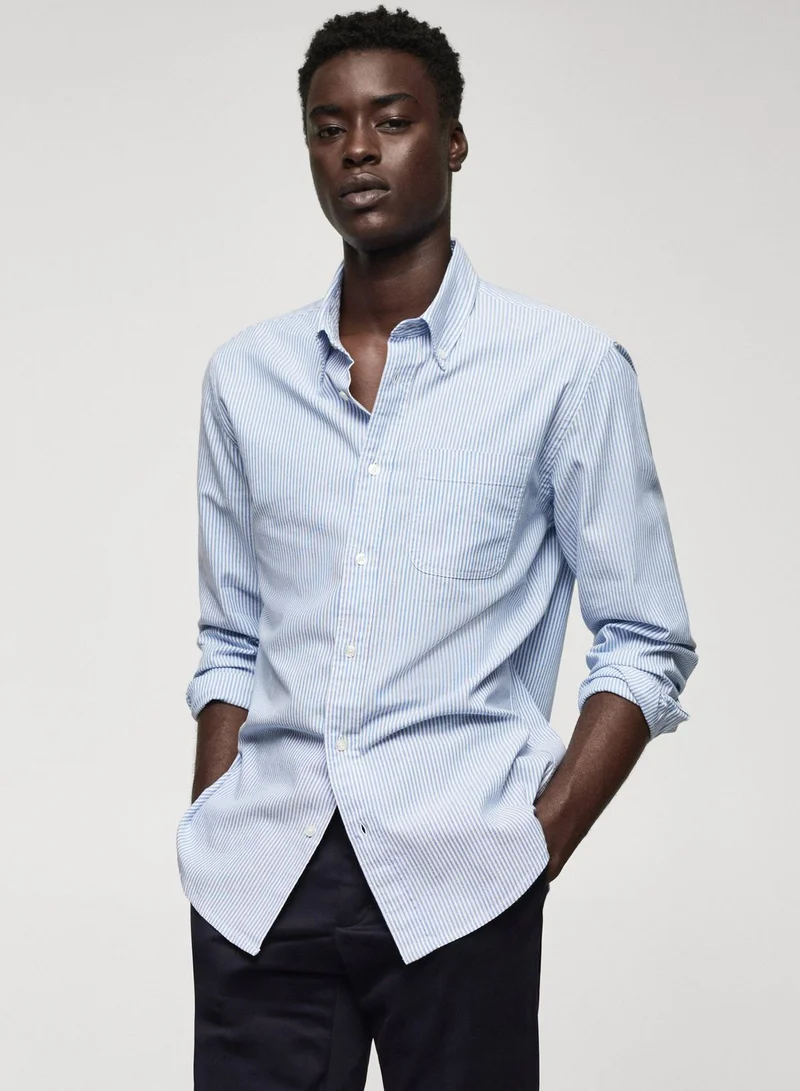 Mango Man Stripe Regular Fit Shirt