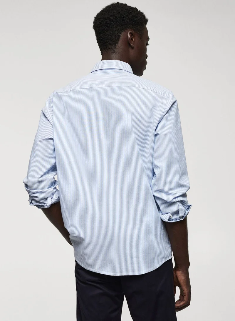 Mango Man Stripe Regular Fit Shirt