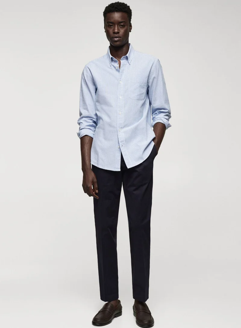 Mango Man Stripe Regular Fit Shirt