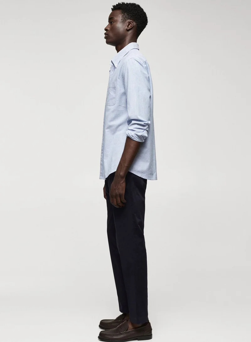 Mango Man Stripe Regular Fit Shirt