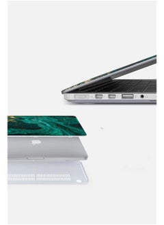 BURGA Protective Premium Hard Case Cover For Apple MacBook Pro 14 Inch Model A2779 with Retina Display Touch ID Printed Design Hard Shell Laptop Case, Emerald Pool  - Image 3