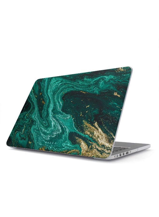 BURGA Apple MacBook Pro 14 Inch Emerald Pool Protective Premium Hard Case Cover With Retina Display Touch Id Printed Design Hard Shell Laptop Case - Image 1