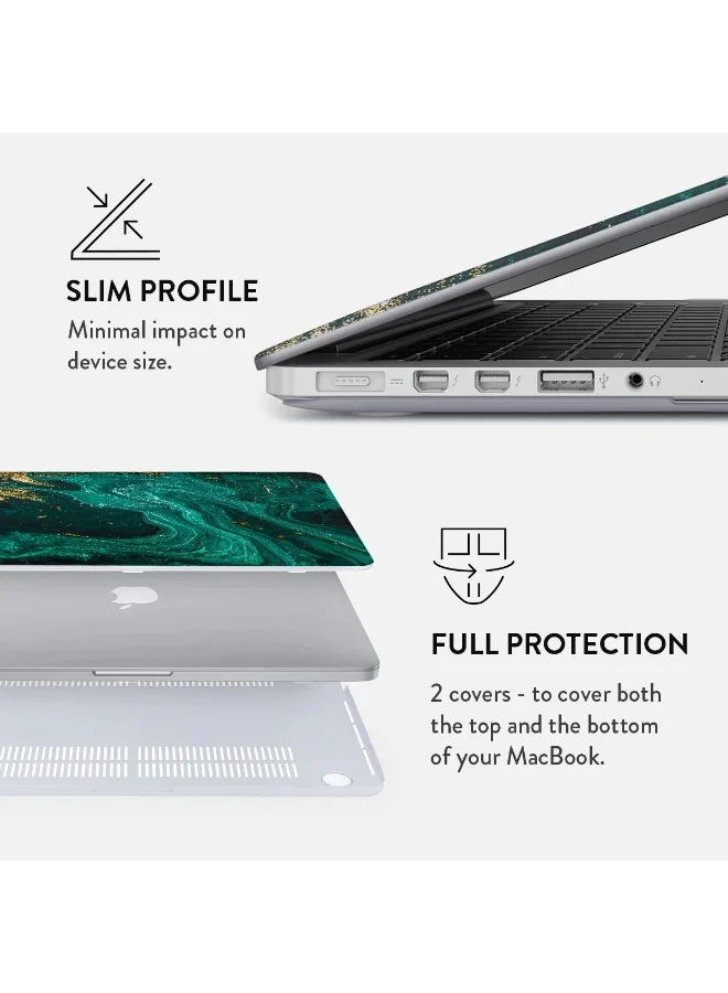 Burga MacBook Pro 14 Inch Emerald Pool Apple MacBook Pro 14 Inch Emerald Pool Protective Premium Hard Case Cover With Retina Display Touch Id Printed Design Hard Shell Laptop Case  | Best Price UAE