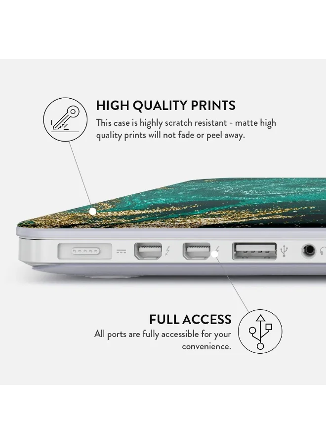 Burga MacBook Pro 14 Inch Emerald Pool Apple MacBook Pro 14 Inch Emerald Pool Protective Premium Hard Case Cover With Retina Display Touch Id Printed Design Hard Shell Laptop Case  | Best Price UAE