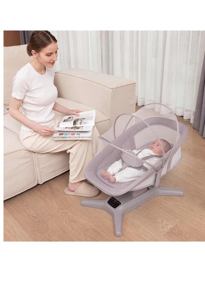 Mastela - Electric baby rocking bed with music and mosquito net for optimal protection and comfort - Image 1