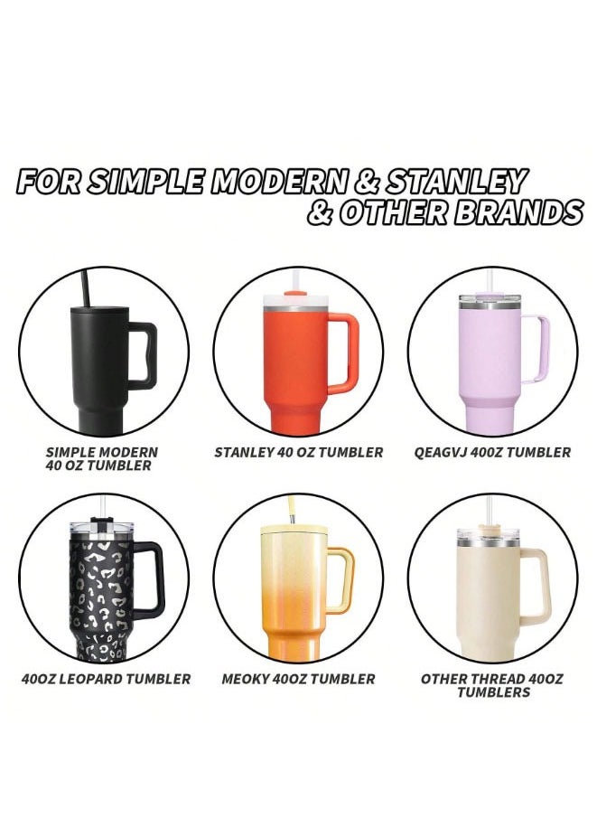 FASHION MANIA - 2 Pieces Replacement Lid for Stanley 40oz Quencher Adventure Tumbler, Leakproof - Image 1