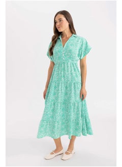 DeFacto Woman Shirt Neck Short Sleeve Woven Dress  - Image 3