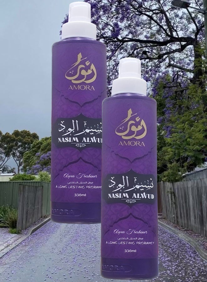 amora 2 Pieces Nasim Alwud Air Freshener 330ml - Image 1