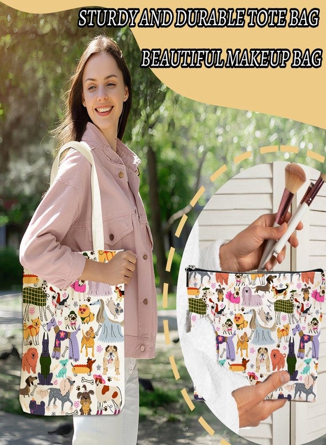XLRSDF Dog Dinosaur Whale Shark Butterfly Mushroom Chicken Corgi Cat Gifts Canvas Tote Bag Makeup Bag for Women Birthday, Animal 63, 9.8 * 7 inches - Image 5