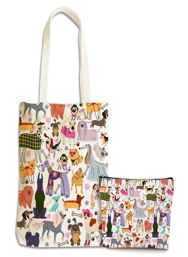 XLRSDF Dog Dinosaur Whale Shark Butterfly Mushroom Chicken Corgi Cat Gifts Canvas Tote Bag Makeup Bag for Women Birthday, Animal 63, 9.8 * 7 inches - Image 1